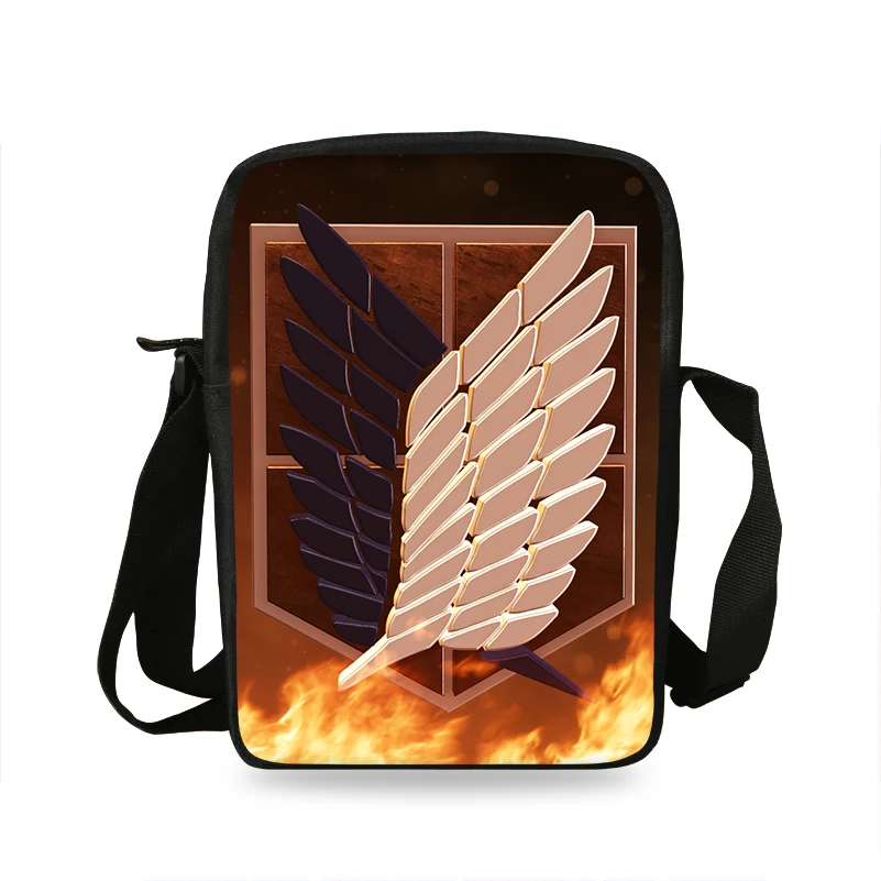 Attack On Titan мини-сумки через плечо с черепом для мужчин панк детей Janpanese аниме-сумки