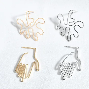 New style 5set/lot Creativity irregular flower/hand decoration copper fashion women stud earrings diy jewelry earring accessory
New style 5set/lot Creativity irregular flower/hand decoration copper fashion women stud earrings diy jewelry earring accessory