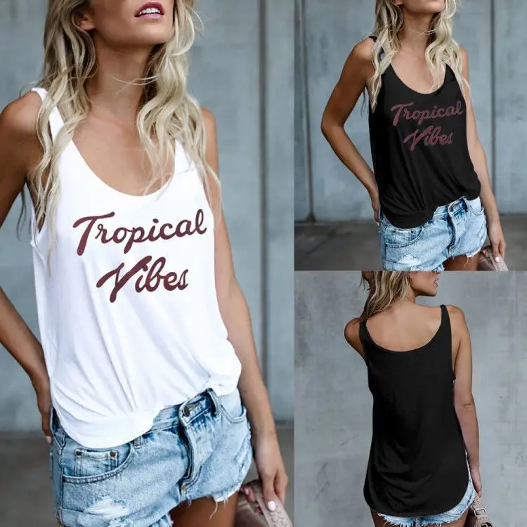 2018 Summer Sleeveless T-shirt New Fashion Sexy Loose Cotton Tank Top Camis Shirt Female Casual Letter Print Tank Top Vest Tee
2018 Summer Sleeveless T-shirt New Fashion Sexy Loose Cotton Tank Top Camis Shirt Female Casual Letter Print Tank Top Vest Tee