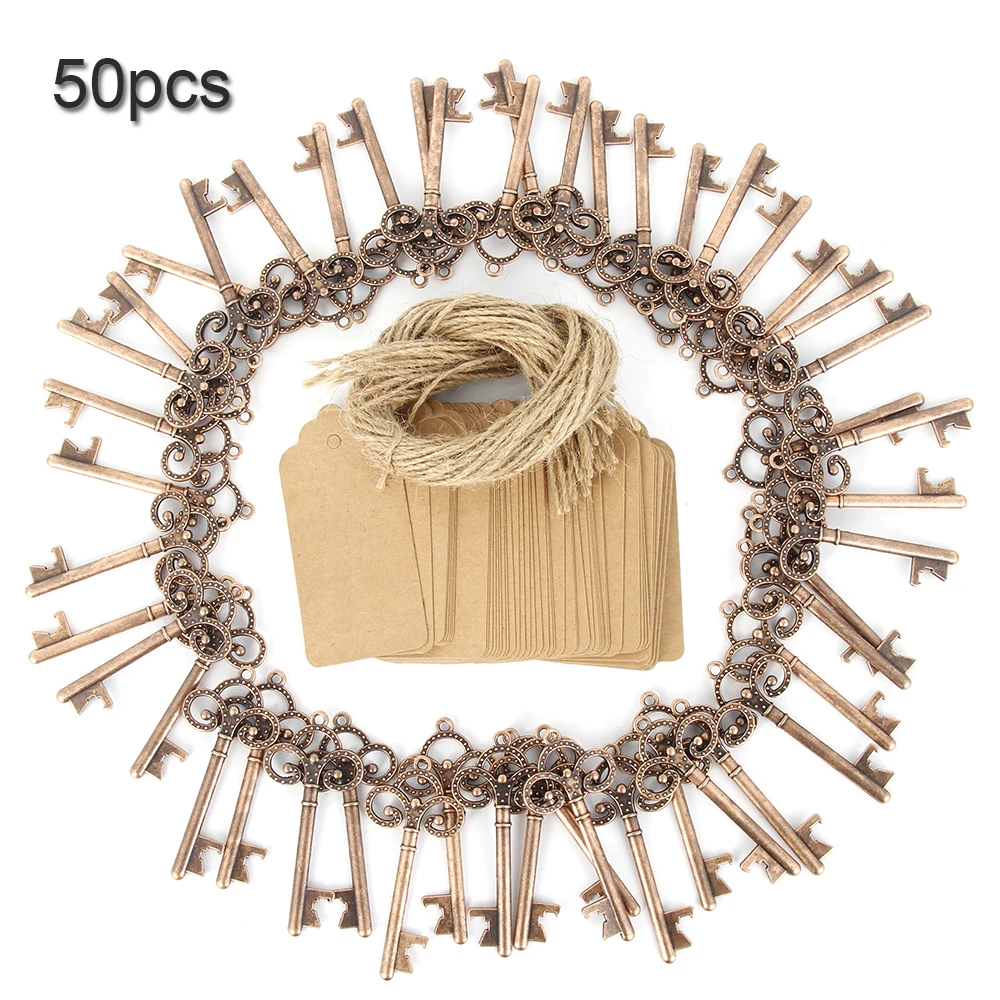 50Pcs Wedding Souvenirs Vintage Skeleton Bottle Opener Tags Party Favors Bottle Openers Keychain Wedding Favors Gifts for Guest
50Pcs Wedding Souvenirs Vintage Skeleton Bottle Opener Tags Party Favors Bottle Openers Keychain Wedding Favors Gifts for Guest
