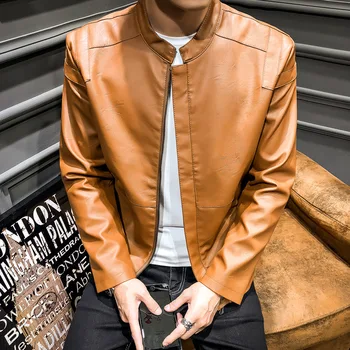 COBO 2020 new men's leather jacket PU leather jacket plus velvet youth leather jacket
COBO 2020 new men's leather jacket PU leather jacket plus velvet youth leather jacket