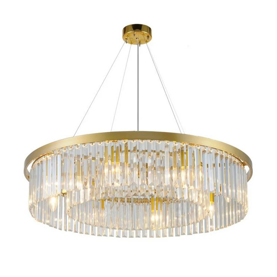 Postmodern light luxury hotel crystal chandelier living room bedroom golden crystal chandelier LED lighting fixture E14
Postmodern light luxury hotel crystal chandelier living room bedroom golden crystal chandelier LED lighting fixture E14