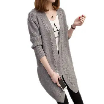 New Women Long Fashion Cardigan Coat Autumn Winter Female Warm Casual Loose Knitted Jumper Open Sitich Sweater Knitwear Tops A18
New Women Long Fashion Cardigan Coat Autumn Winter Female Warm Casual Loose Knitted Jumper Open Sitich Sweater Knitwear Tops A18