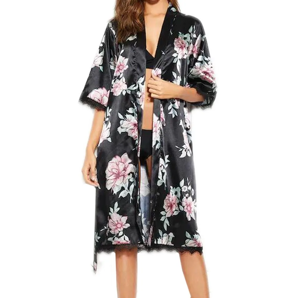 Plus Size Sexy Pyjamas Women Soft Silk Robe Lace Bathrobe nightshirt Dressing gown For Women Floral pattern bridesmaid robes
Plus Size Sexy Pyjamas Women Soft Silk Robe Lace Bathrobe nightshirt Dressing gown For Women Floral pattern bridesmaid robes