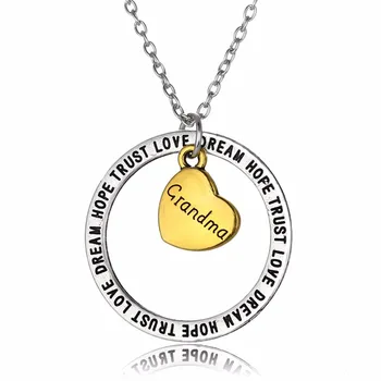 24PC/Lot Thanksgiving Grandma Heart Circle Pendant Necklace Charm Jewelry Hope Dream Family Love Women Mother's Day Gifts Bijoux
24PC/Lot Thanksgiving Grandma Heart Circle Pendant Necklace Charm Jewelry Hope Dream Family Love Women Mother's Day Gifts Bijoux
