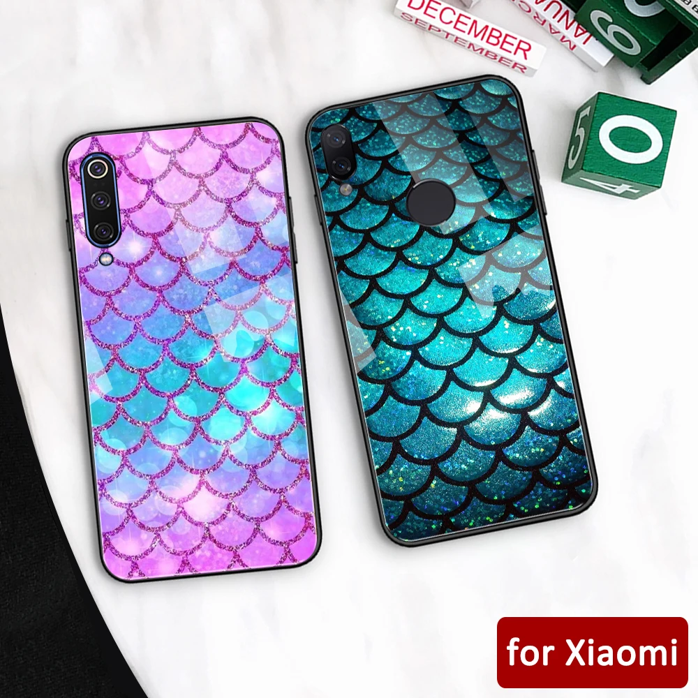 Чехол для Redmi K20 стеклянная задняя крышка чехол redmi note 7 с изображением рыбьей