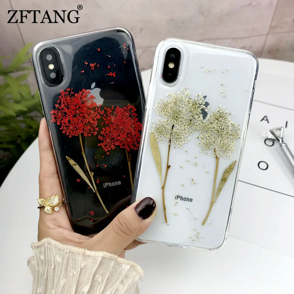 Real Dried Flower Soft TPU Cases For iPhone XS Max XR Case Handmade Transparent Back Cover For iPhone X 6 7 8 Plus Silicone Case
Real Dried Flower Soft TPU Cases For iPhone XS Max XR Case Handmade Transparent Back Cover For iPhone X 6 7 8 Plus Silicone Case