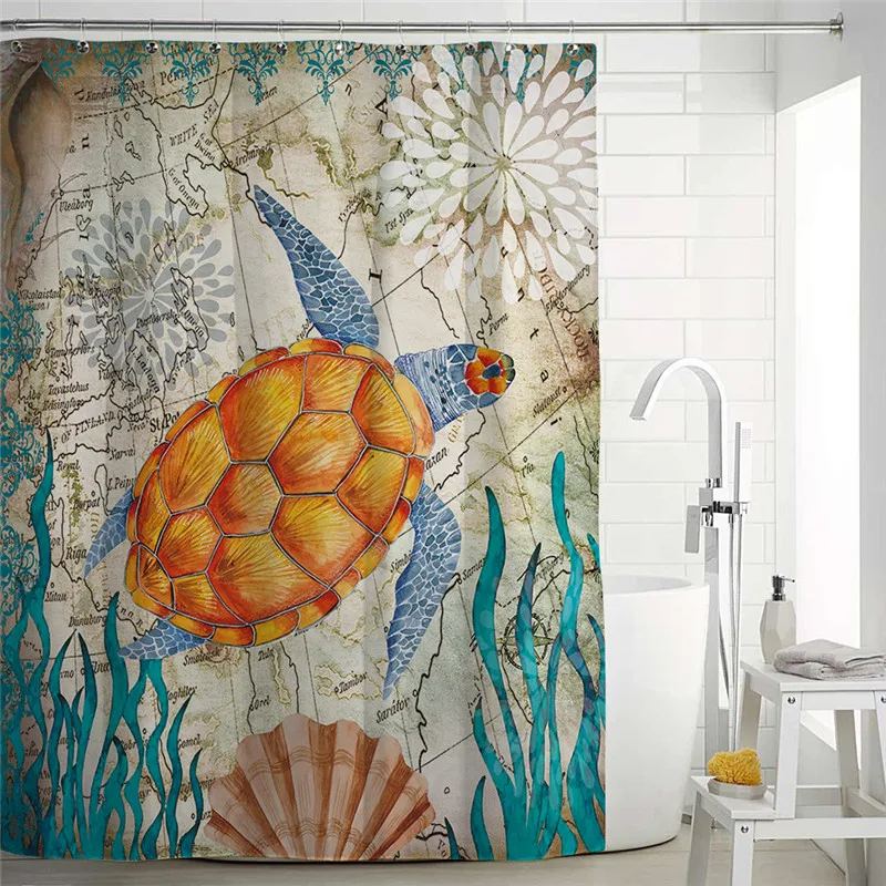 Marine Polyester Waterproof Shower Curtain Seahorse Turtle 12pc Hooks Mildew Resistant Bath Curtain Home Bathroom Decor
Marine Polyester Waterproof Shower Curtain Seahorse Turtle 12pc Hooks Mildew Resistant Bath Curtain Home Bathroom Decor