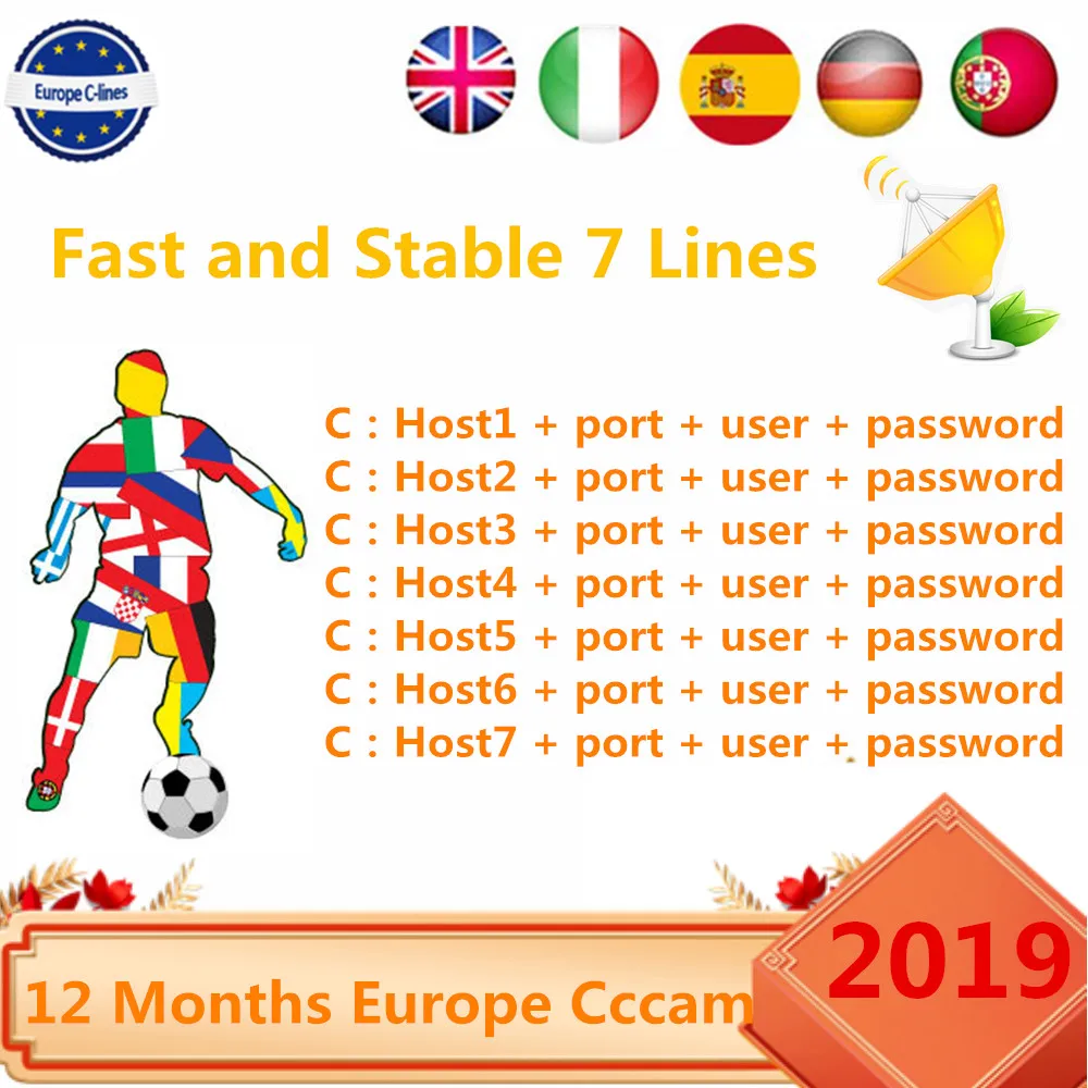 HD cccam lines 1 year Europe free satellite Cccam Account share Italy Spain Arabic Chile for dvb s2 satellite tv receiver 5 line
HD cccam lines 1 year Europe free satellite Cccam Account share Italy Spain Arabic Chile for dvb s2 satellite tv receiver 5 line