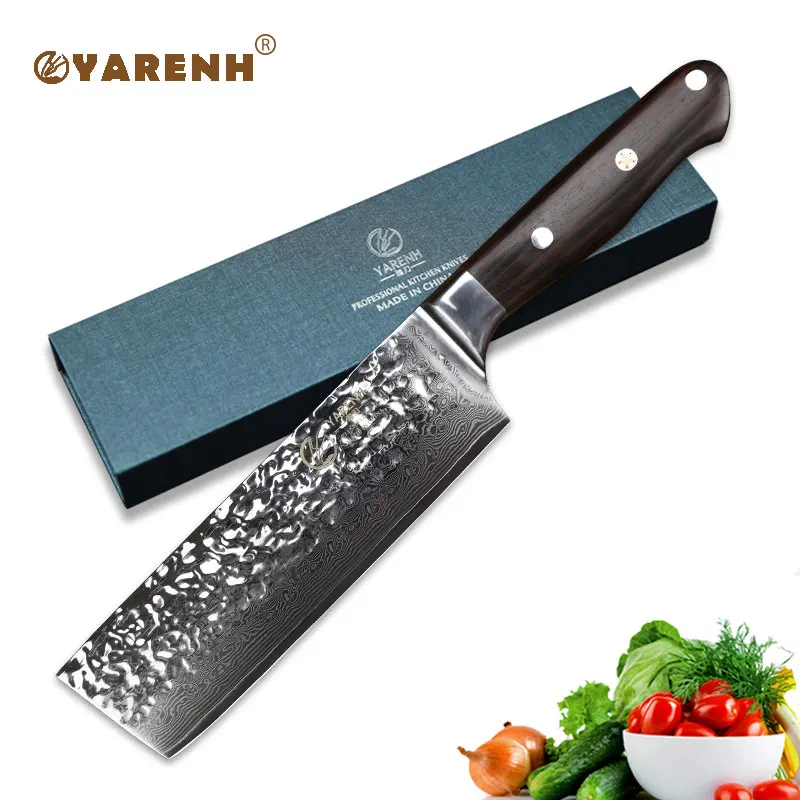 YARENH 6.5" inch chef knife Japanese Damascus nakiri vegetable knife High Carbon Stainless Steel Kitchen Knives
YARENH 6.5" inch chef knife Japanese Damascus nakiri vegetable knife High Carbon Stainless Steel Kitchen Knives