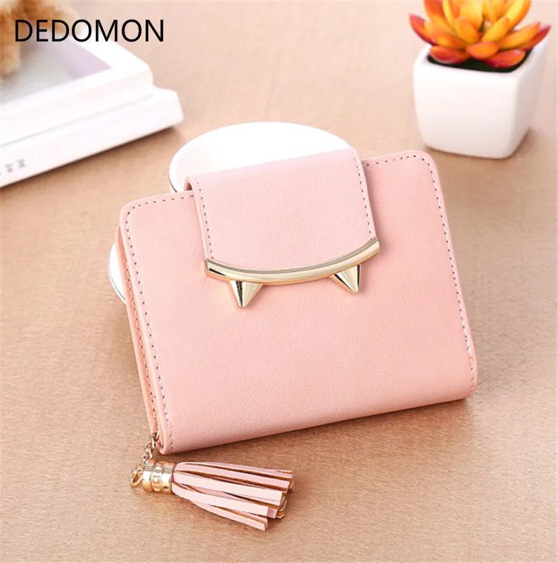 2019 Korean Cute Cat Ears Leather Short Tassel Women Wallet Small Day Clutch Trifold Female Purse ID Coin Card Holder Mini Bag
2019 Korean Cute Cat Ears Leather Short Tassel Women Wallet Small Day Clutch Trifold Female Purse ID Coin Card Holder Mini Bag