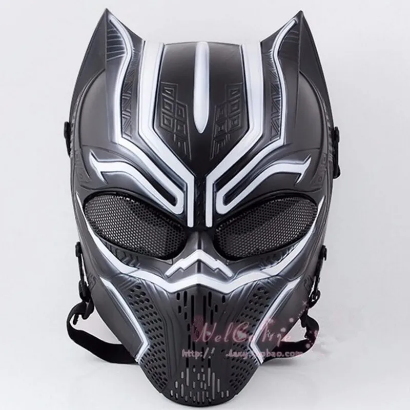 Airsoft Black Panther party Mask Cosplay Cs go Protective costume game maska super hero mascara paintball superheroes larp masks
Airsoft Black Panther party Mask Cosplay Cs go Protective costume game maska super hero mascara paintball superheroes larp masks