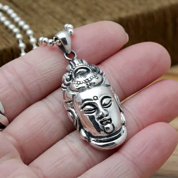 sterling silver jewelry silver retro smooth simple male and female Guanyin Buddha head pendant fashion personality
sterling silver jewelry silver retro smooth simple male and female Guanyin Buddha head pendant fashion personality