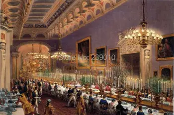 free shipping Court figures oil painting canvas prints luxurious palace dinner oil painting printed on canvas
free shipping Court figures oil painting canvas prints luxurious palace dinner oil painting printed on canvas