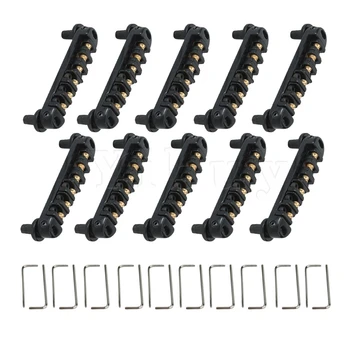 Yibuy 10 x Black Tune-O-Matic Roller Saddle Electric Guitar Bridge w/Posts & Spanner 
Yibuy 10 x Black Tune-O-Matic Roller Saddle Electric Guitar Bridge w/Posts & Spanner