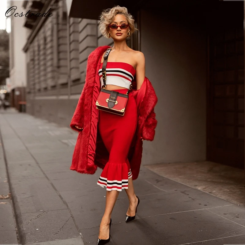 Ocstrade 2 Piece Set Women Dress 2019 New Arrival Red Sexy Strapless Printed Two-Piece Bandage Dress Set
Ocstrade 2 Piece Set Women Dress 2019 New Arrival Red Sexy Strapless Printed Two-Piece Bandage Dress Set