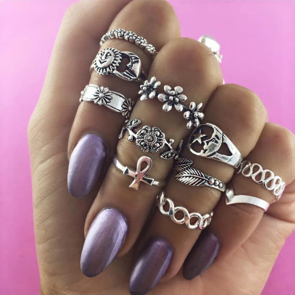Punk Knuckle Rings Set Fashion Silver Color Arrow Triangle Finger Midi Rings for Women Boho Beach Jewelry
Punk Knuckle Rings Set Fashion Silver Color Arrow Triangle Finger Midi Rings for Women Boho Beach Jewelry
