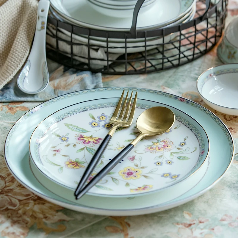 2pcs set, 8 + 10 inch, fine bone china dinner plate sets, ceramic servies set borden, porcelain floral platter buffet dishes
2pcs set, 8 + 10 inch, fine bone china dinner plate sets, ceramic servies set borden, porcelain floral platter buffet dishes