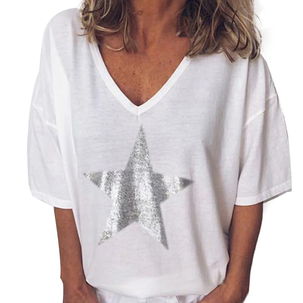 SAGACE 2019 new female T-shirt Summer Fashion bling sexy V-Neck Short Sleeved T-shirt Tops women's t-shirts tumblr streetwear
SAGACE 2019 new female T-shirt Summer Fashion bling sexy V-Neck Short Sleeved T-shirt Tops women's t-shirts tumblr streetwear