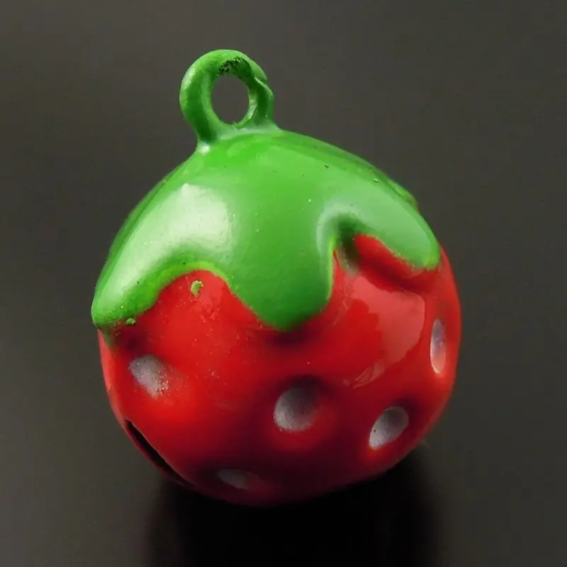 10pcs Creative Strawberry Charm Jingle Bell Pendants Necklace Jewelry Accessories Wedding Christmas Lovers Gifts 21*17*16mm
10pcs Creative Strawberry Charm Jingle Bell Pendants Necklace Jewelry Accessories Wedding Christmas Lovers Gifts 21*17*16mm