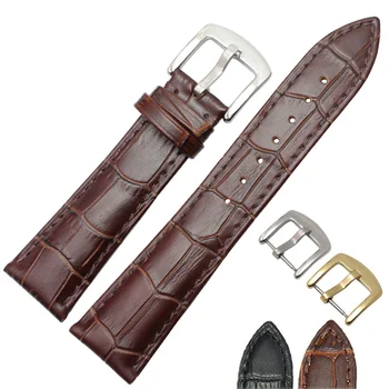 Watchbands Men Black Brown Genuine Leather Soft Watch Strap Band Silver Gold Metal Pin Buckle Accessories 19mm 20mm 21mm 22mm
Watchbands Men Black Brown Genuine Leather Soft Watch Strap Band Silver Gold Metal Pin Buckle Accessories 19mm 20mm 21mm 22mm