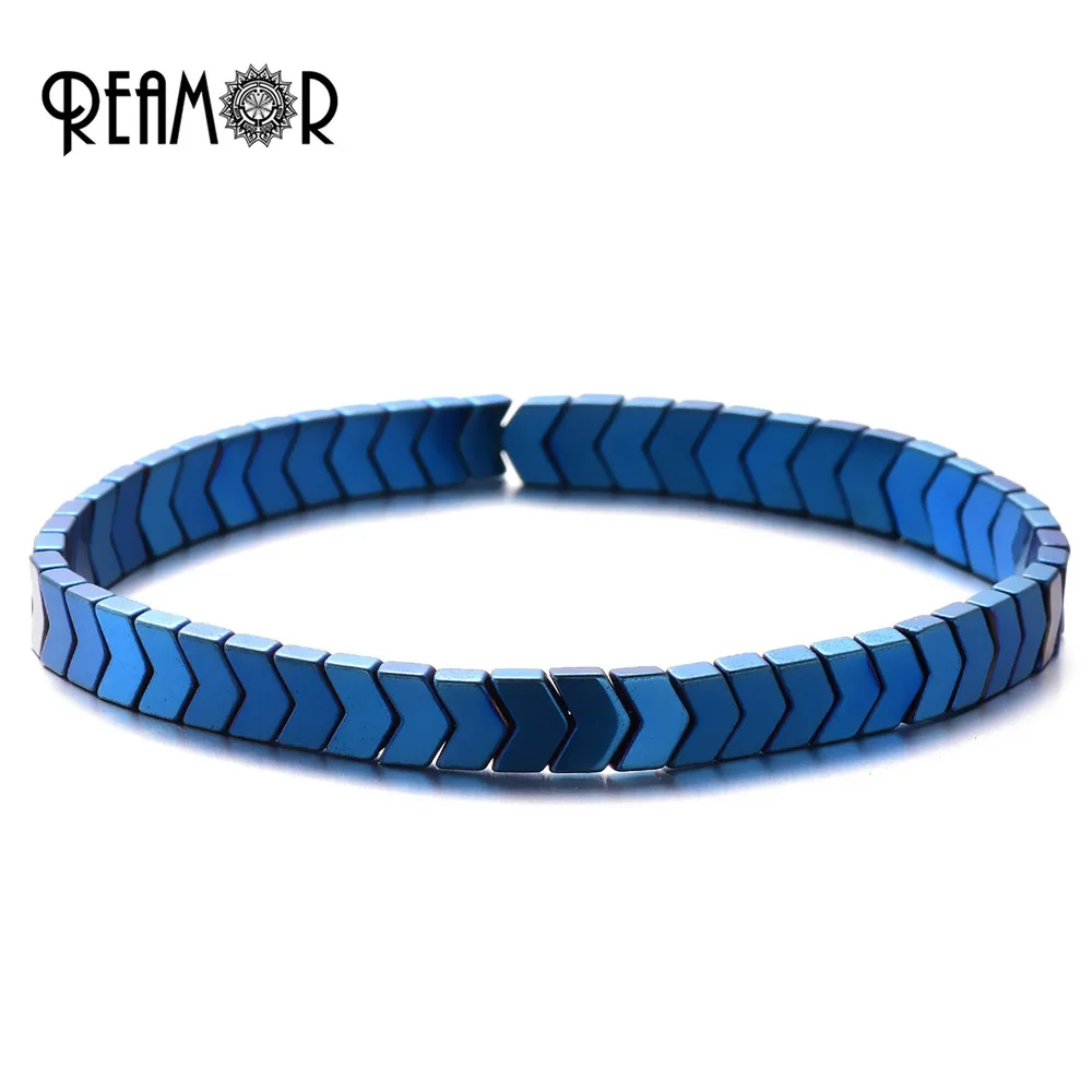 REAMOR 5pcs Hematite Stone Bracelet for Men & Women Fashion Jewelry Healing Balance Blue/Purple Natural Stone Beaded Bracelets
REAMOR 5pcs Hematite Stone Bracelet for Men & Women Fashion Jewelry Healing Balance Blue/Purple Natural Stone Beaded Bracelets