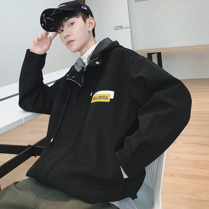 Fashion Casual Men's Jacket Spring And Autumn New M-2XL Solid Color Loose Shirt Jacket Black Gray Personality Youth Popular
Fashion Casual Men's Jacket Spring And Autumn New M-2XL Solid Color Loose Shirt Jacket Black Gray Personality Youth Popular