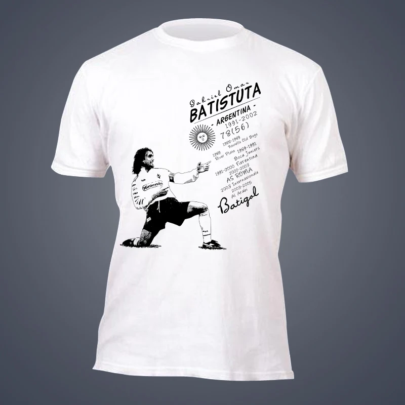 tide brand short sleeve T-shirt Gabriel Omar Batistuta Fiorentina Roma Milan Argentina Serie A Italiana Italy jersey Tees
tide brand short sleeve T-shirt Gabriel Omar Batistuta Fiorentina Roma Milan Argentina Serie A Italiana Italy jersey Tees