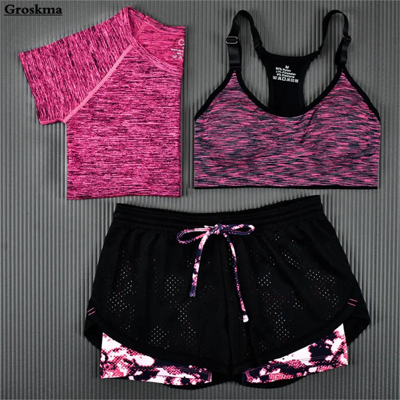 Sportswear women yoga 3 piece set t shirt+bra+shorts quick dry fitness gym clothing summer womens outdoor running suit sets
Sportswear women yoga 3 piece set t shirt+bra+shorts quick dry fitness gym clothing summer womens outdoor running suit sets