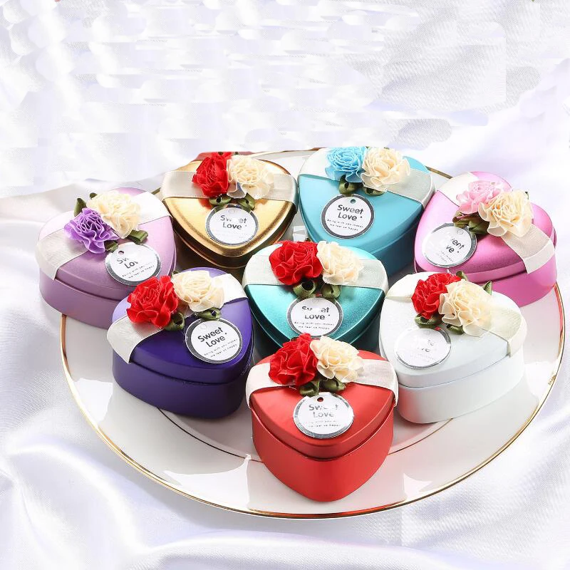 10pcs/lot Creative Tinplate Candy Box Flower Ribbon Heart-shaped European High-end Decorative Gift Box 7*6.4*3.5cm 
10pcs/lot Creative Tinplate Candy Box Flower Ribbon Heart-shaped European High-end Decorative Gift Box 7*6.4*3.5cm