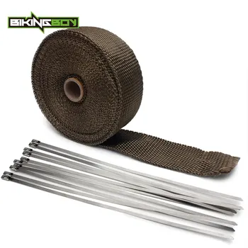 BIKINGBOY 1 Roll 2"x 50ft Thermal Header Pipe Tape Titanium Lava Exhaust Wrap Stainless Steel Ties Kit Universal
BIKINGBOY 1 Roll 2"x 50ft Thermal Header Pipe Tape Titanium Lava Exhaust Wrap Stainless Steel Ties Kit Universal