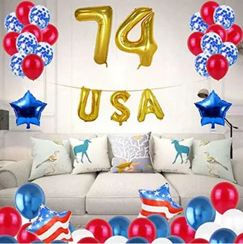 44pcs/set American Independence Day Red Blue Latex Balloons Usa Birthday Party Decoration Ball Independence Day Party Supplies
44pcs/set American Independence Day Red Blue Latex Balloons Usa Birthday Party Decoration Ball Independence Day Party Supplies