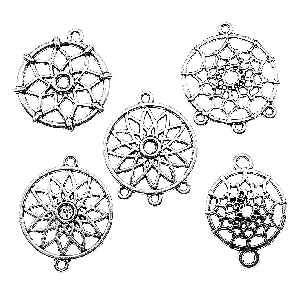 8pcs Antique Silver Color Dream Catcher Connector Charm Wholesale Charm Pendants For Bracelets Dreamcatcher Connector Charm
8pcs Antique Silver Color Dream Catcher Connector Charm Wholesale Charm Pendants For Bracelets Dreamcatcher Connector Charm