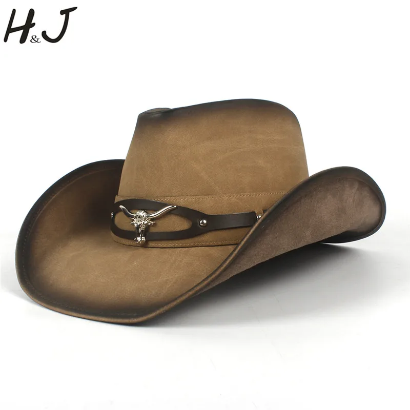 Fashion Men Western Cowboy Hat For Dad Gentleman 100% Leather Sombrero Hombre Jazz Caps Size 58-59CM
Fashion Men Western Cowboy Hat For Dad Gentleman 100% Leather Sombrero Hombre Jazz Caps Size 58-59CM