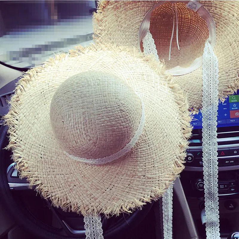 Ozyc summer hat lady Raffia straw hat with wide edge lady elegant lace belt beach hat Sombrero Mujer foldable travel cap
Ozyc summer hat lady Raffia straw hat with wide edge lady elegant lace belt beach hat Sombrero Mujer foldable travel cap