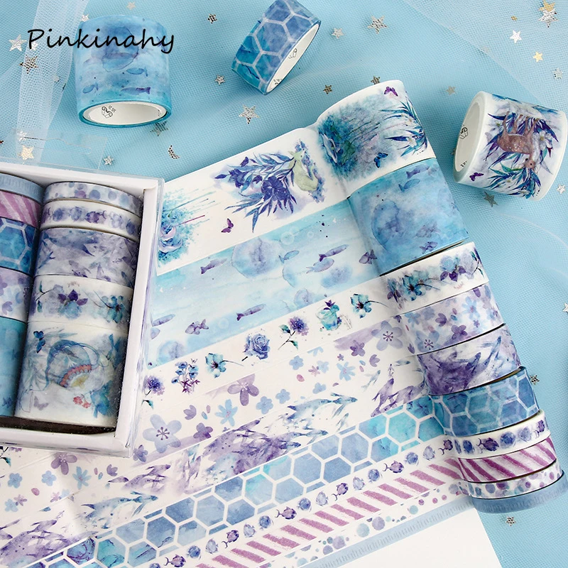 10 pcs/pack Blue Ocean Wisteria Floral Bullet Journal Washi Tape set Adhesive Tape DIY Scrapbooking Sticker Label Masking Tape
10 pcs/pack Blue Ocean Wisteria Floral Bullet Journal Washi Tape set Adhesive Tape DIY Scrapbooking Sticker Label Masking Tape