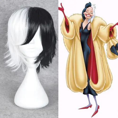 free shipping Evil Madame Wig Cruella De Ville Vil 101 Dalmations Wigs Costume Accessories
free shipping Evil Madame Wig Cruella De Ville Vil 101 Dalmations Wigs Costume Accessories