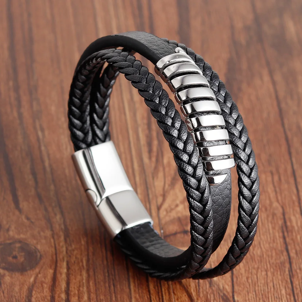 2019 Fashion Stainless Steel Chain Genuine Leather Bracelet Men Vintage Male Braid Jewelry for Women Man Buddha Bracelet
2019 Fashion Stainless Steel Chain Genuine Leather Bracelet Men Vintage Male Braid Jewelry for Women Man Buddha Bracelet
