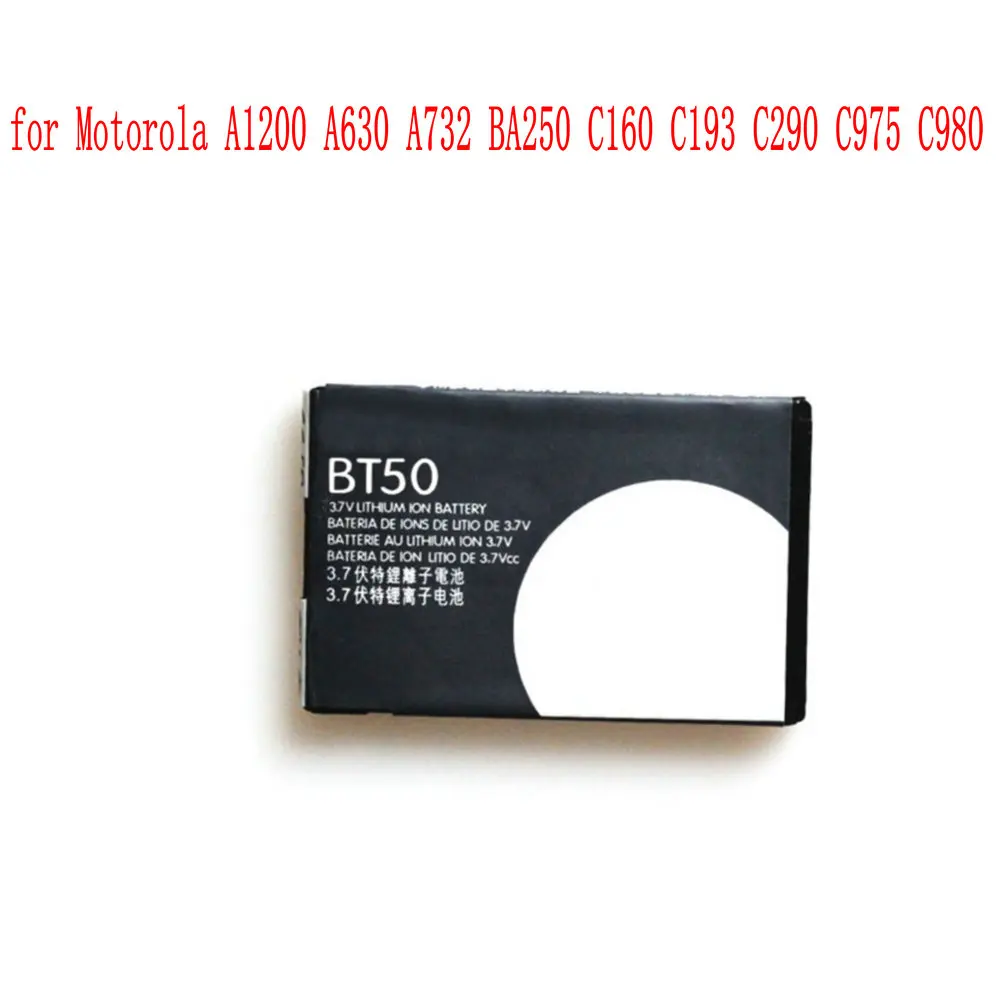 Высококачественный аккумулятор 850 мАч BT50 BT51 BQ50 для Motorola Moto A1200 A630 A732 BA250 C160 C193 C290 C975 C980
Высококачественный аккумулятор 850 мАч BT50 BT51 BQ50 для Motorola Moto A1200 A630 A732 BA250 C160 C193 C290 C975 C980