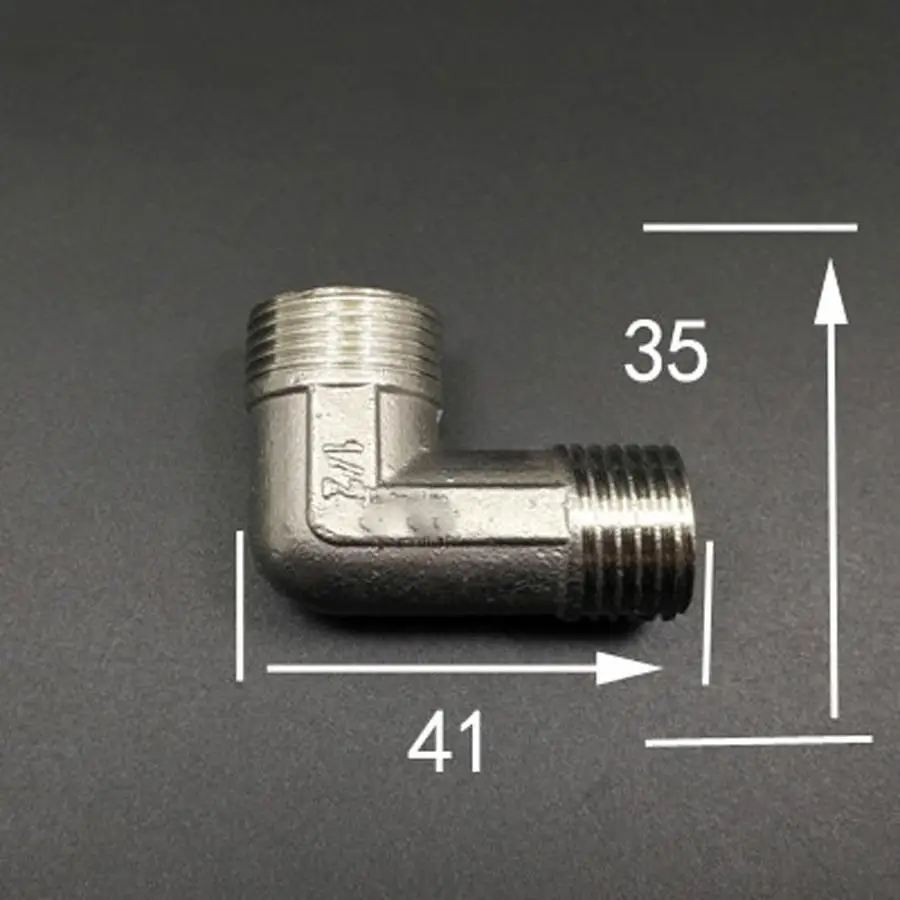 201 Stainless Steel Elbow DN15 1/2" BSPP male Pipe Fitting Adapter Coupling Connector
201 Stainless Steel Elbow DN15 1/2" BSPP male Pipe Fitting Adapter Coupling Connector