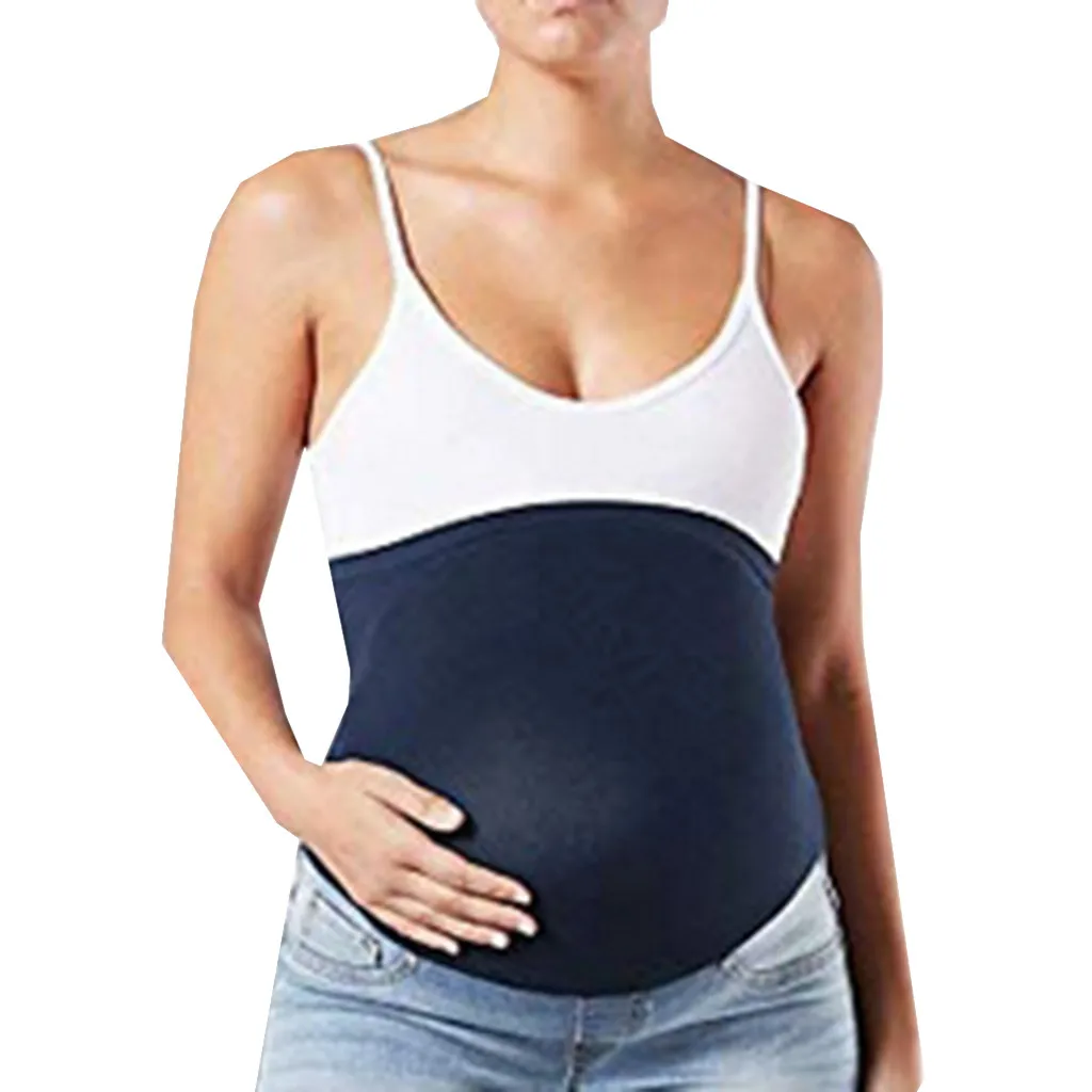 Fashion Summer Clothes Women's Pregnant Solid Color Stitching Straps Pregnant Sexy Sun-top Comfort Tee Shirt Roupas Gravidas
Fashion Summer Clothes Women's Pregnant Solid Color Stitching Straps Pregnant Sexy Sun-top Comfort Tee Shirt Roupas Gravidas