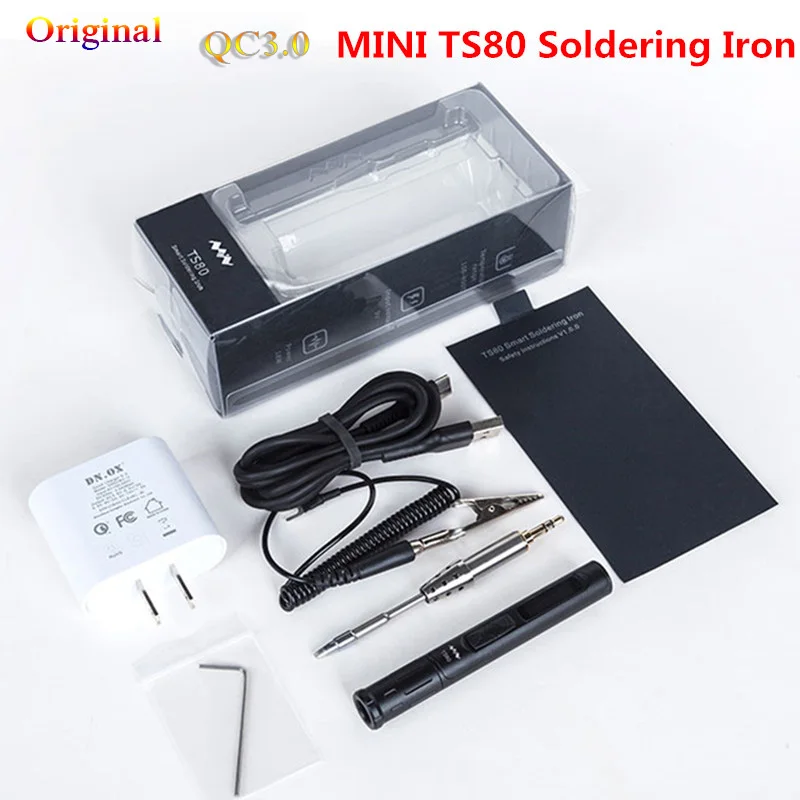 Mini TS80 Smart Soldering Iron Adjustable Temperature QC3.0 Digital Solder Station OLED Display USB Type C Power Jack Iron Nov2
Mini TS80 Smart Soldering Iron Adjustable Temperature QC3.0 Digital Solder Station OLED Display USB Type C Power Jack Iron Nov2