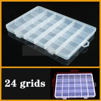 Plastic Box Container 24 grids Practical Adjustable Compartment Jewelry Bead storage case Screw Holder Case Display Organizer
Plastic Box Container 24 grids Practical Adjustable Compartment Jewelry Bead storage case Screw Holder Case Display Organizer
