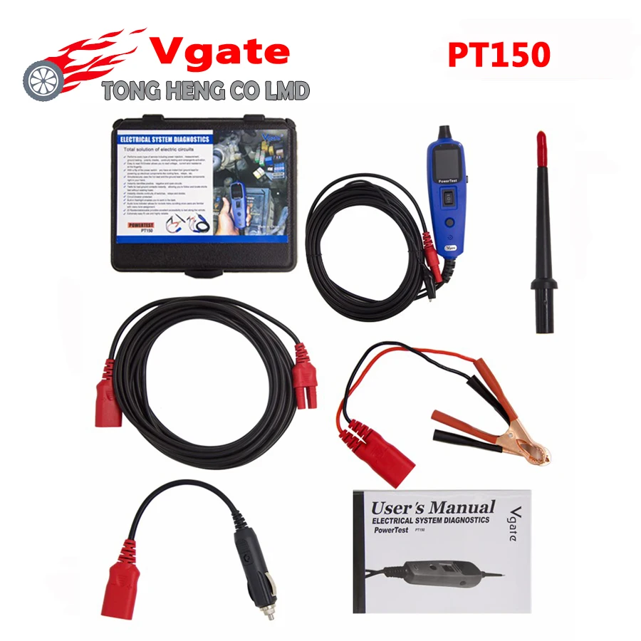 Vgate PT150 Electrical System Diagnostic Circuit Tester Tool Power Probe Tester Vgate PowerScan PT 150
Vgate PT150 Electrical System Diagnostic Circuit Tester Tool Power Probe Tester Vgate PowerScan PT 150