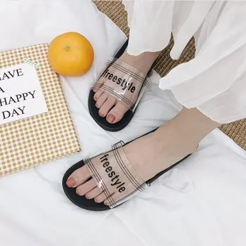 Summer Transparent Slippers Women Latter Patterned Shoes Online Star Slides Striped Indoor Outside Mules Rubber Slippers Shoes 
Summer Transparent Slippers Women Latter Patterned Shoes Online Star Slides Striped Indoor Outside Mules Rubber Slippers Shoes