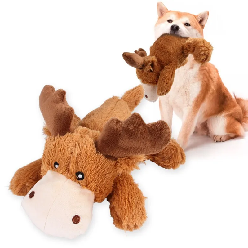 Pet Dog Cat Chew Toy Cotton Elk Play Toys Plush Squeaker Quack Sound Toy For Puppy Kitten Tugging Pet Products
Pet Dog Cat Chew Toy Cotton Elk Play Toys Plush Squeaker Quack Sound Toy For Puppy Kitten Tugging Pet Products