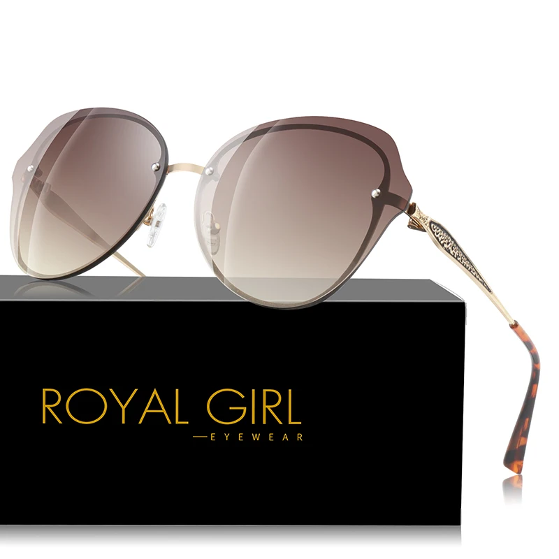 ROYAL GIRL Cat Eye Sunglasses Women 2019 New Fashion Luxury Sun Glasses Rimless Female Gradient High Quality Oculos UV400 SS106
ROYAL GIRL Cat Eye Sunglasses Women 2019 New Fashion Luxury Sun Glasses Rimless Female Gradient High Quality Oculos UV400 SS106