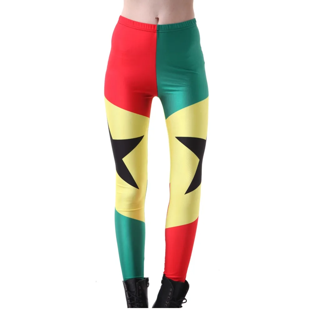 Эластичные повседневные штаны женские леггинсы с 3D Цифровым принтом флага Ганы 7