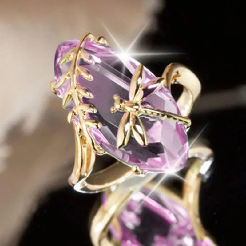Yobest 2019 New Gold Color Dragonfly Wedding Ring For Women Jewelry Olive Green Pink Big Cubic Zircon Rings
Yobest 2019 New Gold Color Dragonfly Wedding Ring For Women Jewelry Olive Green Pink Big Cubic Zircon Rings