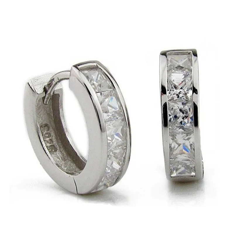 New Stainless Steel Hoops Earrings for Men Silver Color Crystal Earring Man Punk Style Cubic Zirconia Jewelry Male Accessories
New Stainless Steel Hoops Earrings for Men Silver Color Crystal Earring Man Punk Style Cubic Zirconia Jewelry Male Accessories
